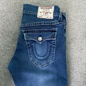 True Religion Geno Relaxed Slim Blue Jeans